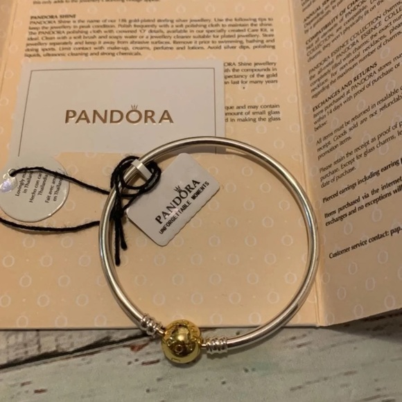 Pandora Moments Gold clasp Bracelet 6.7" - Picture 3 of 11